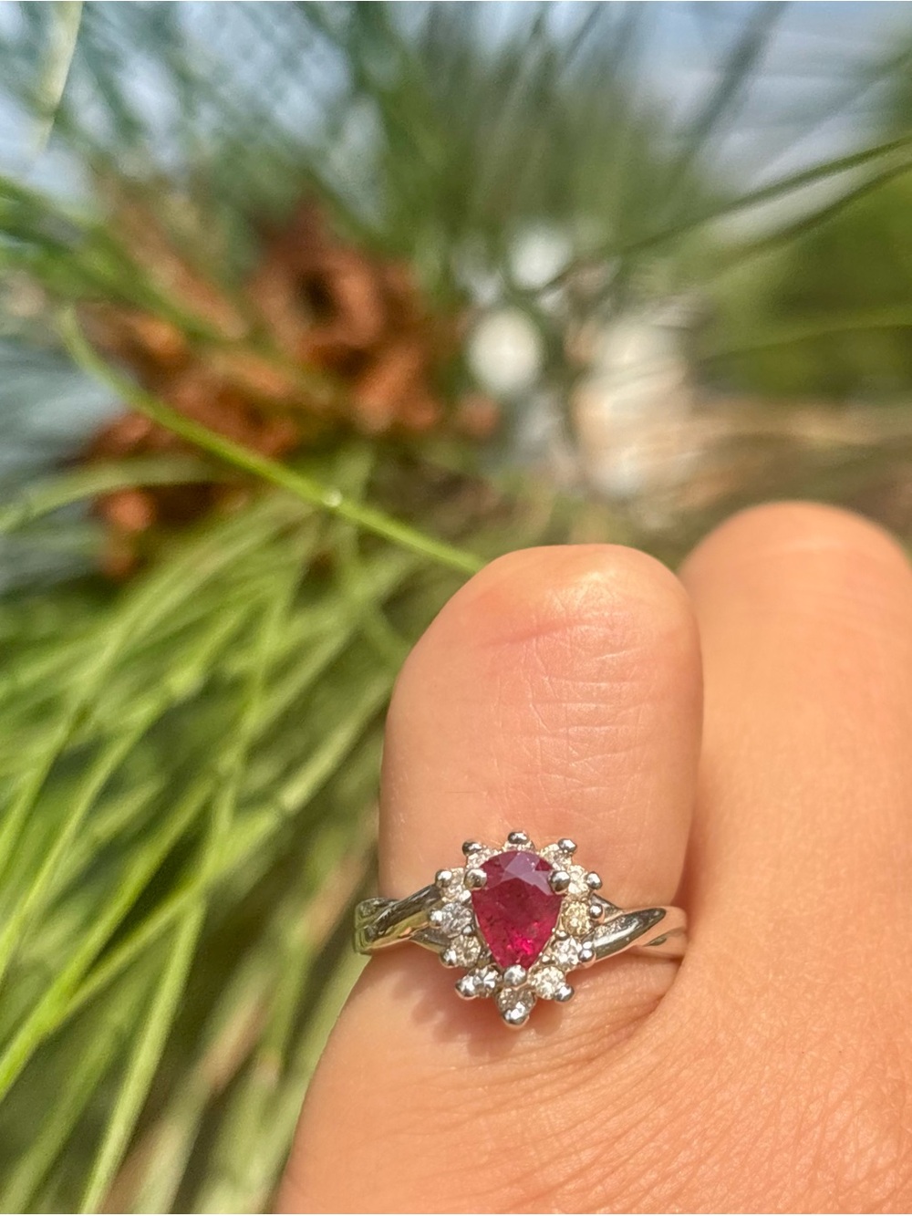 👑Ruby Diamond 14K Gold Ring